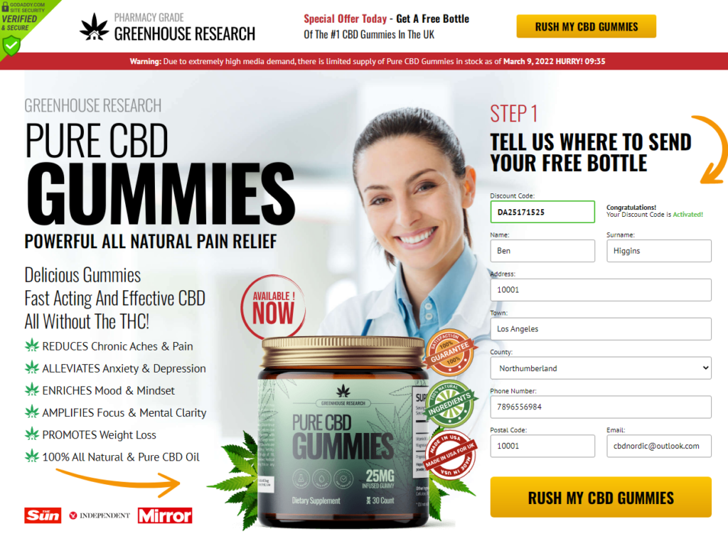 Greenhouse Pure CBD Gummies  Reviews