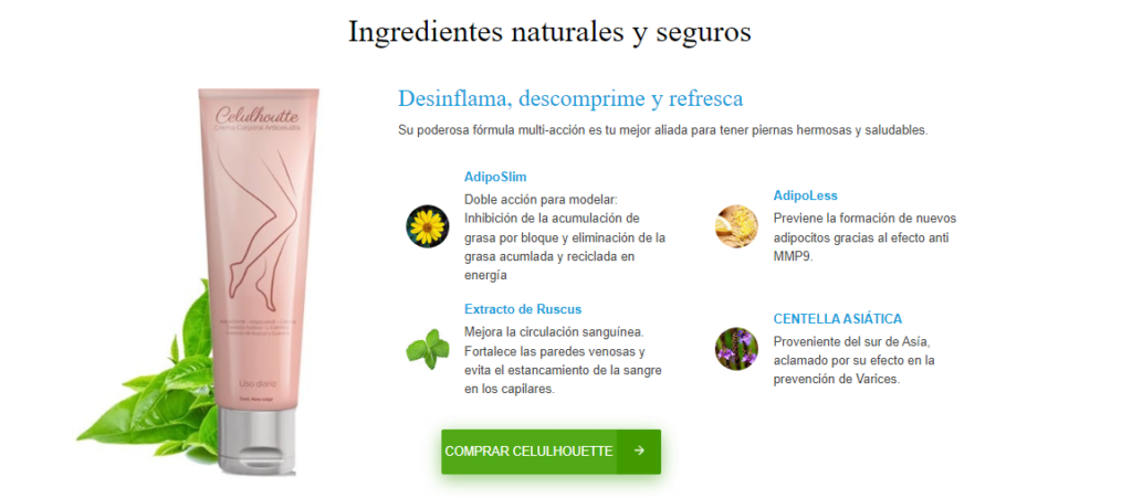 Celulhoutte Ingredientes