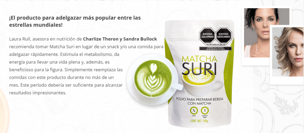 Matcha Suri Ingredientes