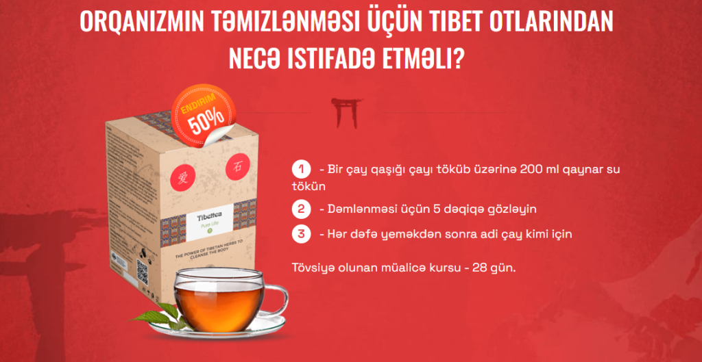 Tibettea Pure Life Tərkibi