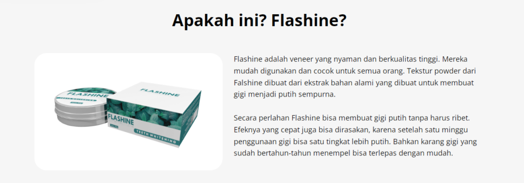 Flashine Bahan