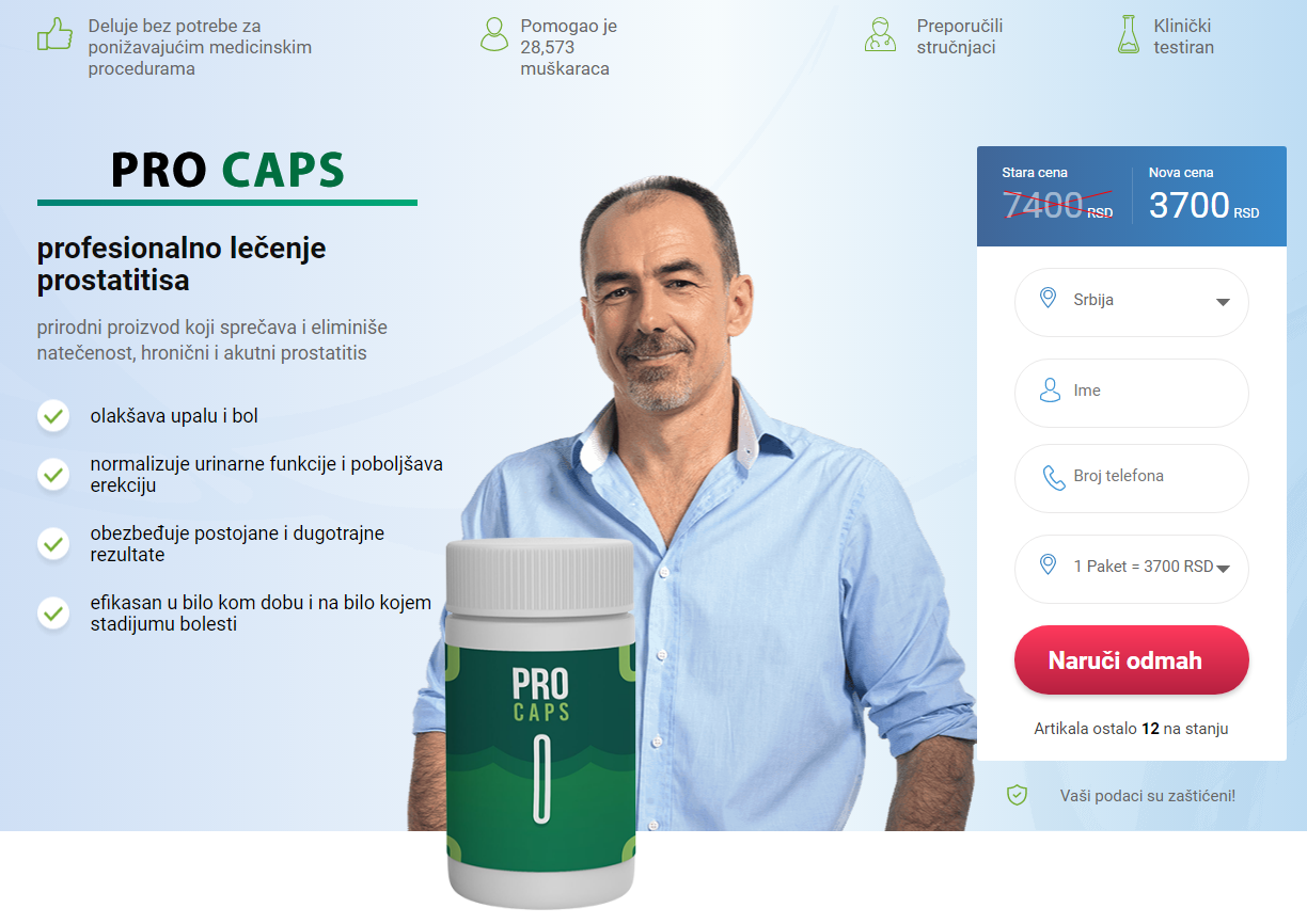 Pro Caps : kapsula, Recenzije, Cijena, Sastojci, Original, Radi, Kupi