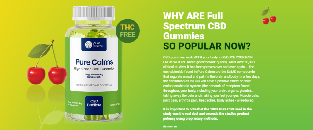 Pure Calms CBD Gummies ingredients