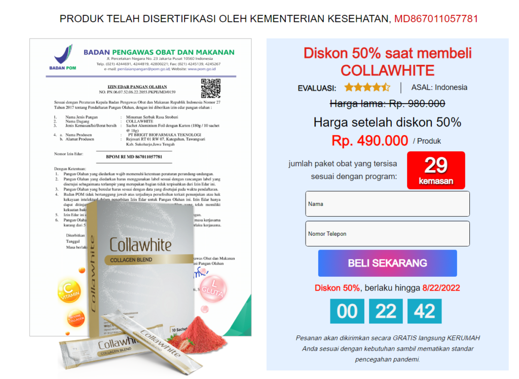 Collawhite ulasan