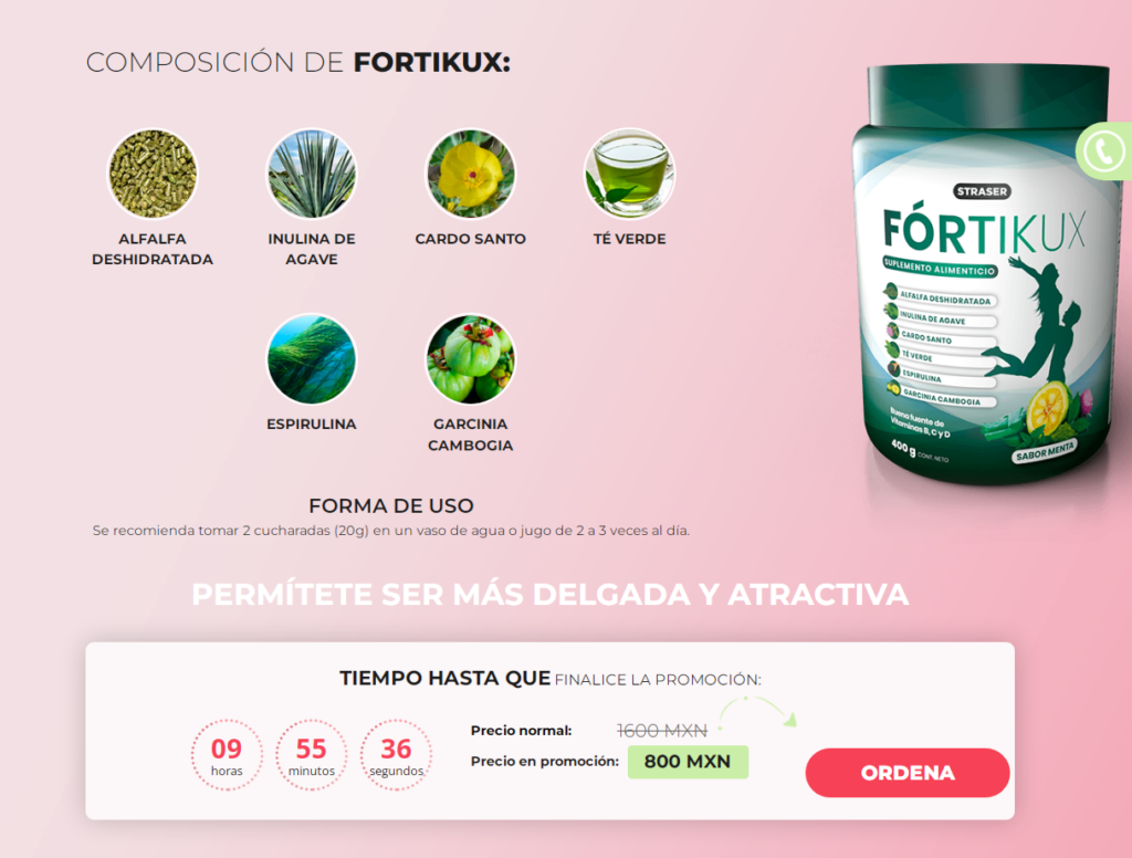 Fortikux Ingredientes