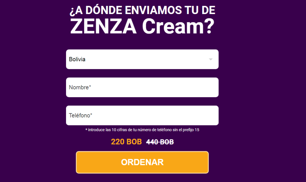 Zenza Precio