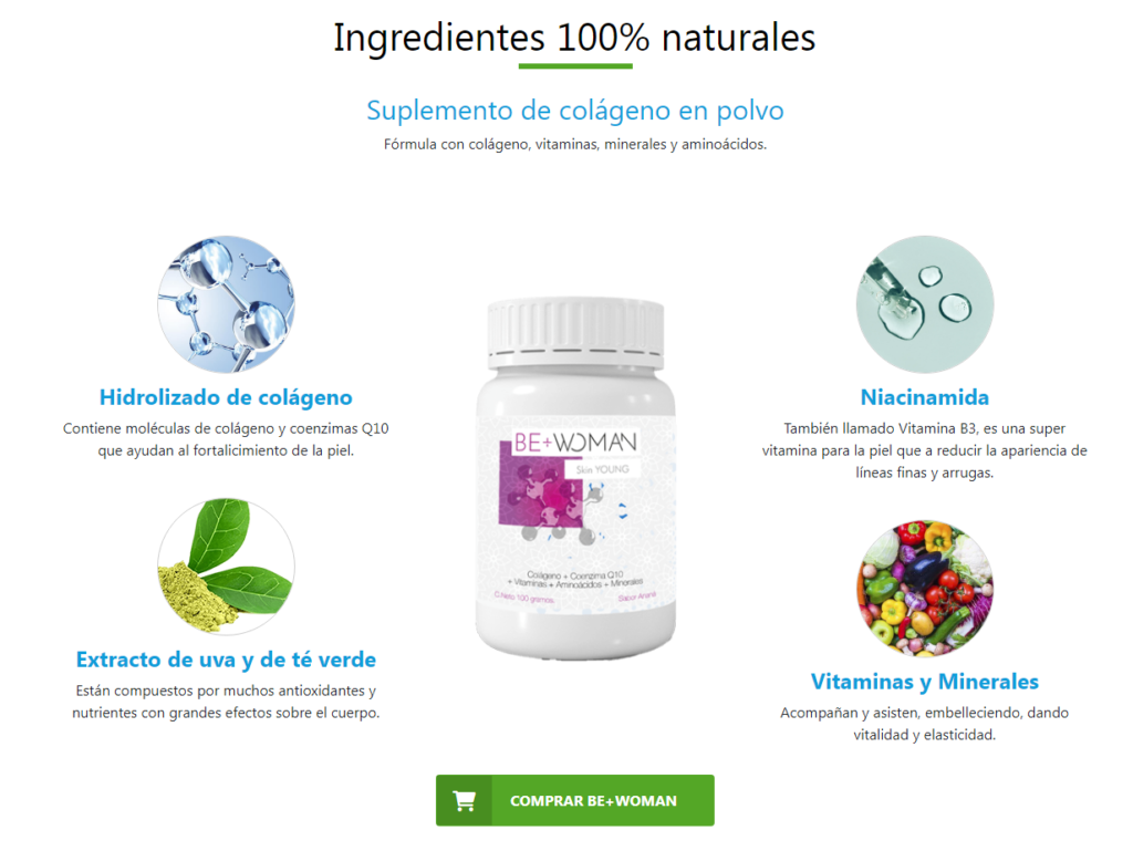 Be+woman Ingredientes