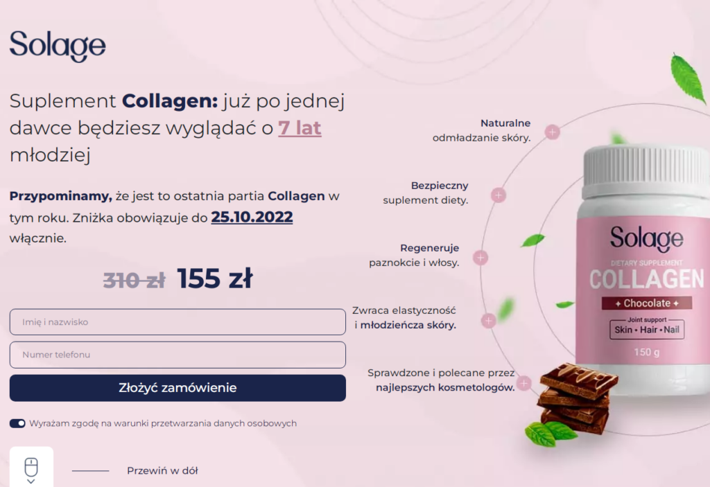 Sollage Collagen Cena £