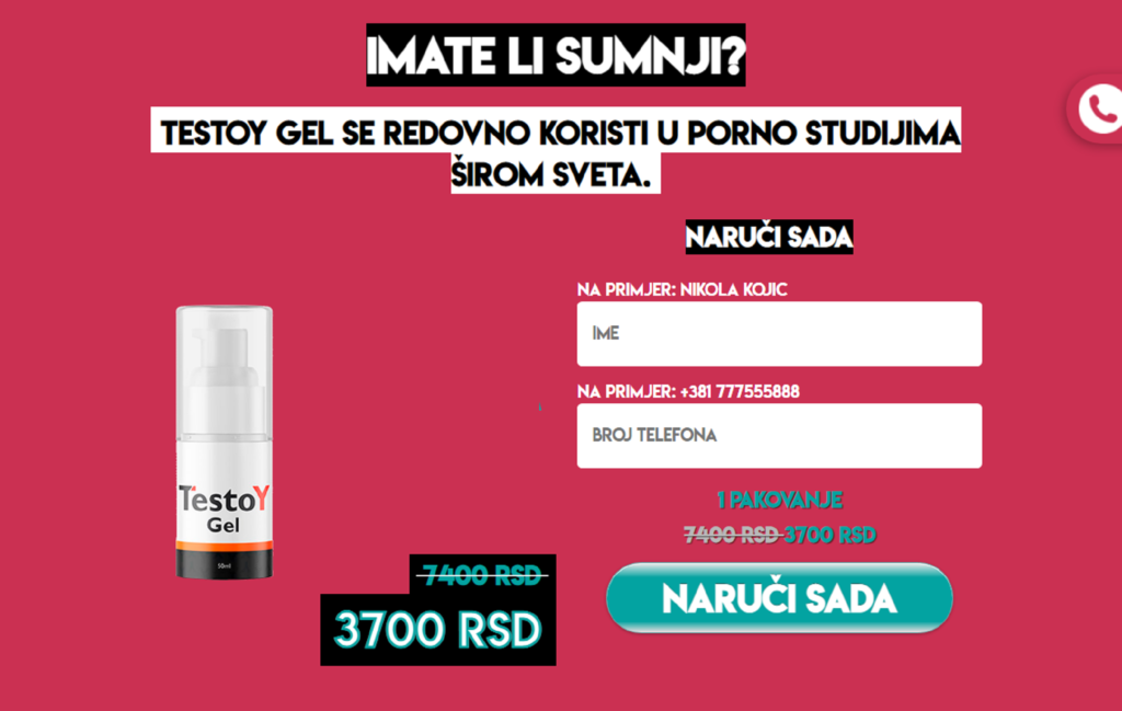 TestoY Gel Serbia