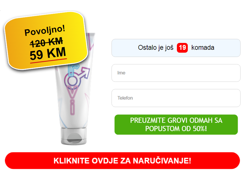 Grovi krema: gel opinie Reviews cena iskustva u apotekama Gdje kupiti ...