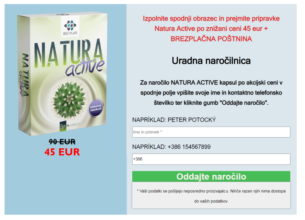 Natura Active Cena