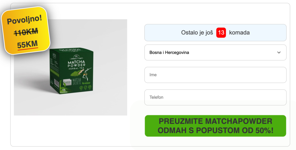 Matcha powder Recenzije